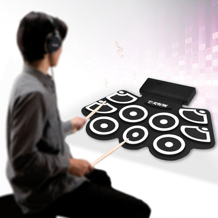 Rolovací elektronické bicí pady, USB MIDI, Bluetooth, konektor na sluchátka