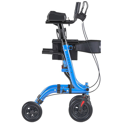 Rollator Walker with Seat, Foldable Aluminum, 300 lb