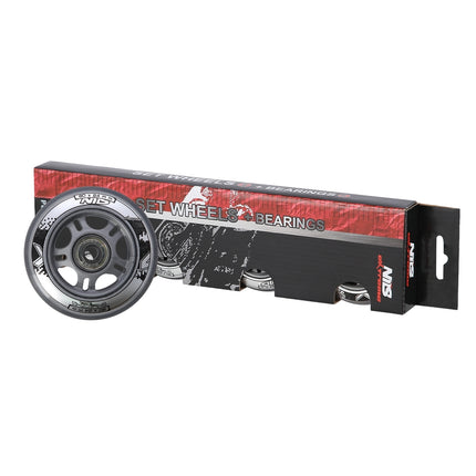 Kolečka na brusle 80x24 mm, průhledná, sada ložisek ABEC-7