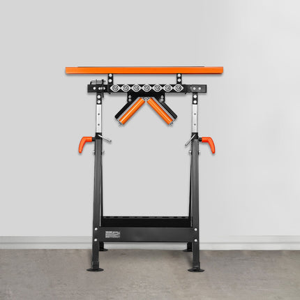 Roller Stand, 440 lb Capacity, 33-50 in Height, Folding