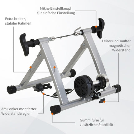 Cyklotrenažér, skládací, magnetický, pro kola 26""-28""
