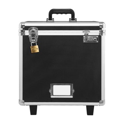 Rolling File Storage Box, Dual Lock, Telescopic Handle