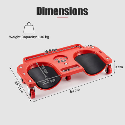 Rolling Knee Creeper with Swivel Casters and Tool Trays
