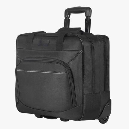 Rolling Laptop Bag 15.6 Inch, Wheeled, Water-Repellent, Black
