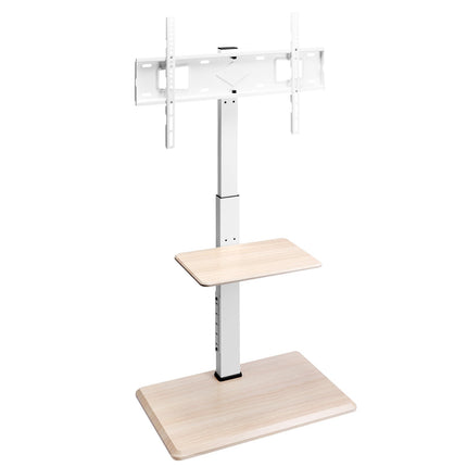 Rolling TV Stand for 32-70 Inch, Height Adjustable, Tray