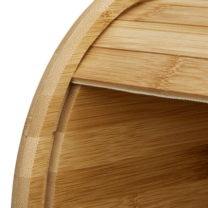 Rollbarer Brotkorb mit Schublade Bambus