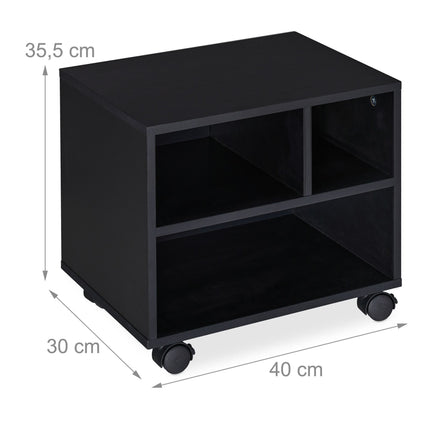 Rolling case with 3 compartments