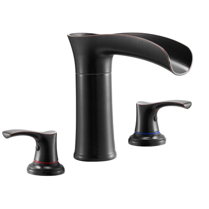 Roman Tub Faucet, 3-Hole Waterfall, 2-Handle ORB