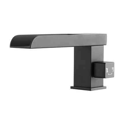 Roman Tub Faucet, 3-Hole Waterfall, Hand Shower, Matte Black