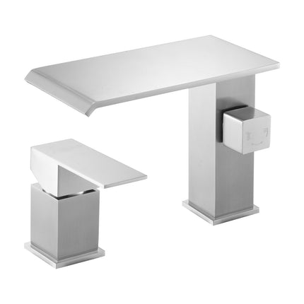 Roman Tub Faucet, 3-Hole Waterfall, Handheld Shower
