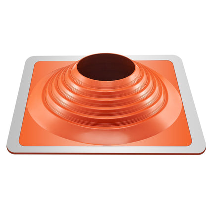 Roof Pipe Flashing Boot, 10-18 In OD, Silicone Square Base