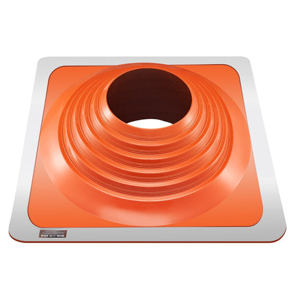 Roof Pipe Flashing Boot, 10-18 In OD, Silicone Square Base
