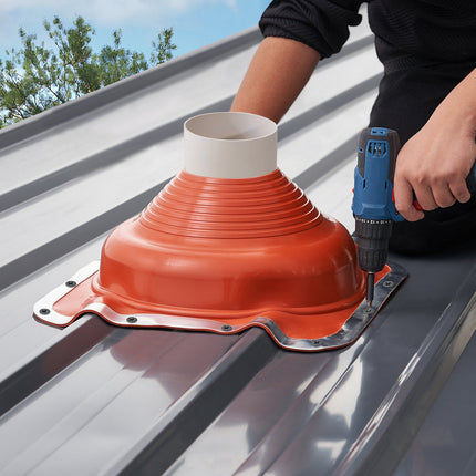 Roof Pipe Flashing Boots, 2 Pack, 6-1/4 to 11-3/4 in