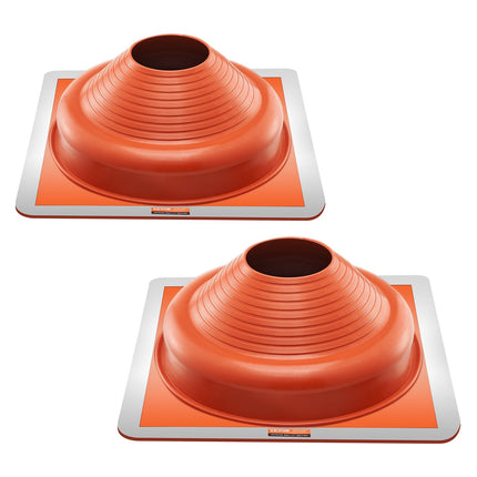 Roof Pipe Flashing Boots, 2 Pack, 6-1/4 to 11-3/4 in