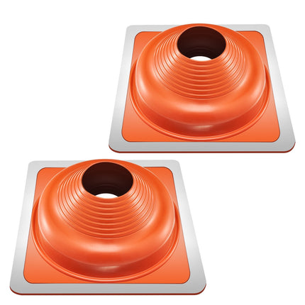 Roof Pipe Flashing Boots, 2 Pack, 6-1/4 to 11-3/4 in