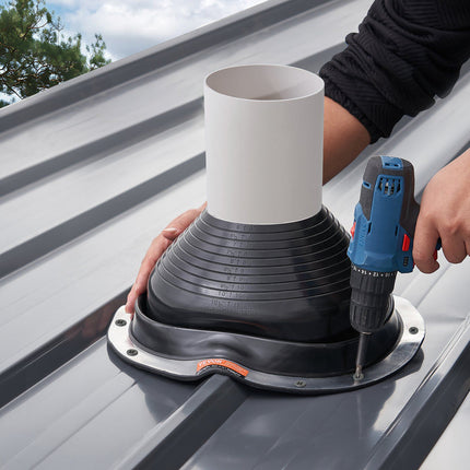 Roof Pipe Flashing Boots 2-Pack, EPDM, 6-11 in OD