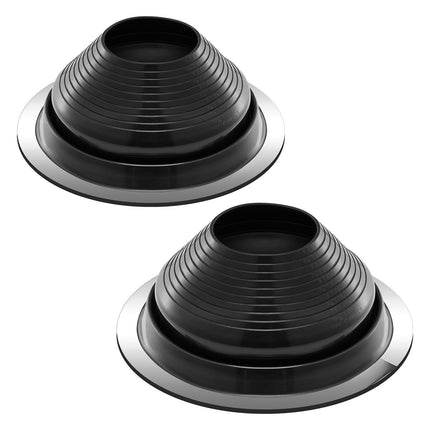 Roof Pipe Flashing Boots 2-Pack, EPDM, 6-11 in OD