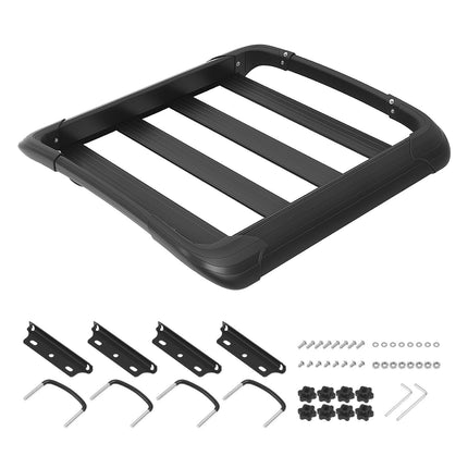 Roof Rack Cargo Basket, Aluminum, 150 lb Capacity