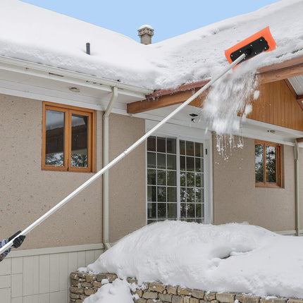 Roof Snow Rake, 17.7-Inch Foam Blade, 2.25–5.62 m Pole