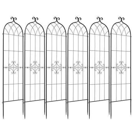 Rose Garden Trellis Set, 6-Pack 180 x 52.5 cm Steel