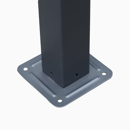 Černý kovový zahradní oblouk s treláží, odolný povětrnosti, 2.97x2.95x2.3m
