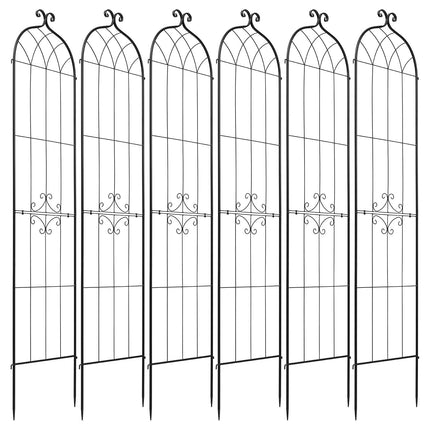 Rose Trellis 6-Pack, 220 x 52.5 cm, Powder-Coated Steel