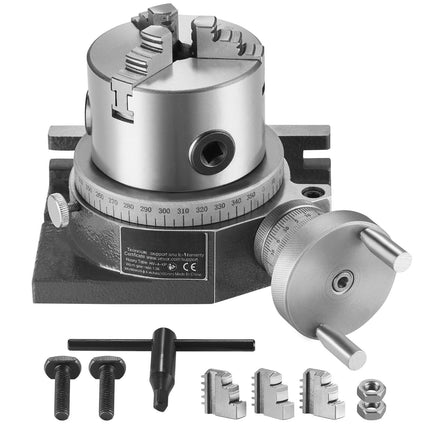 Rotary Table 100 mm, Horizontal-Vertical, 80 mm 3-Jaw