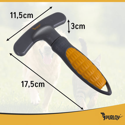 Otočný hřeben pro psy a kočky – dvojitá řada, ergonomický