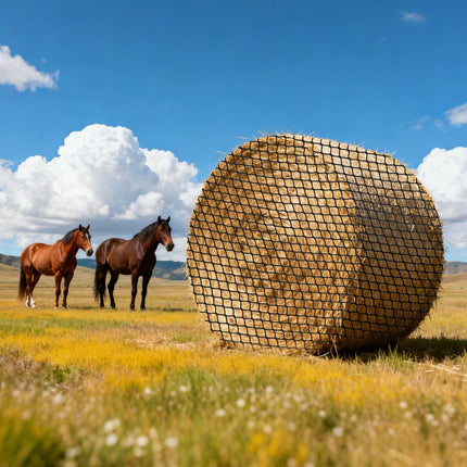Round Bale Hay Net 1.5 m, 1.5 in Mesh Slow Feeder