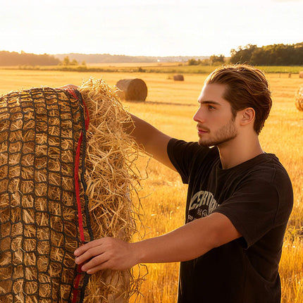 Round Bale Hay Net, 1.8 m, 1.5 in Mesh, PE Knotless
