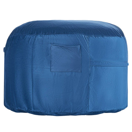 Round Bean Bag Chair, Washable Velvet Cover, Blue