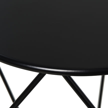 Round coffee table with storage - Metal basket design
