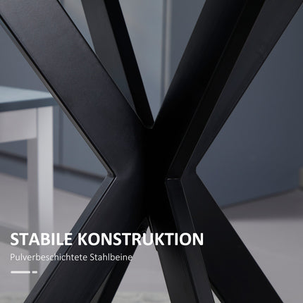 Kulatý jídelní stůl, 75 cm, pro 2-4 osoby, hnědá MDF