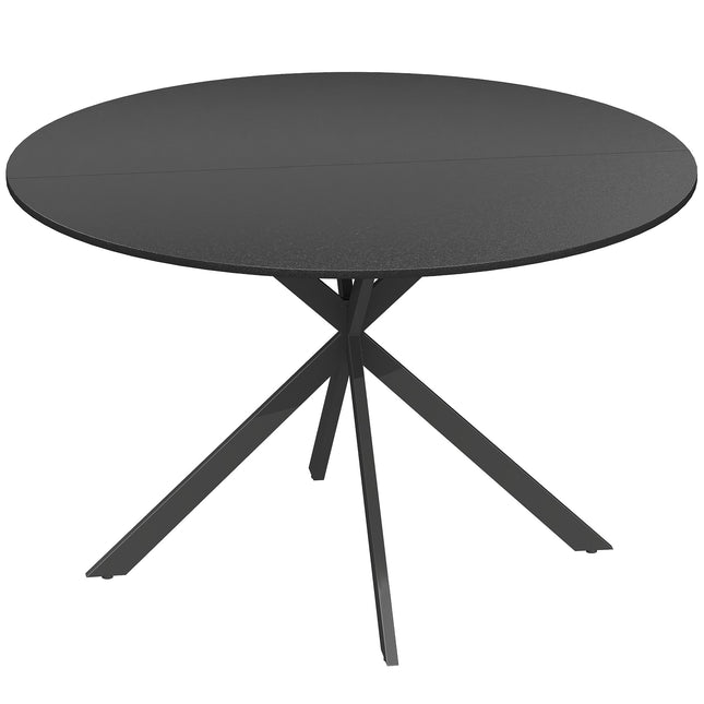 Kulatý jídelní stůl, povrch ve vzhledu dřeva, pro 4 osoby, 120 cm