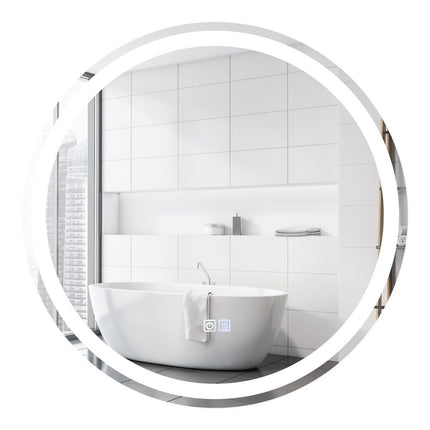 Kulaté LED koupelnové zrcadlo na stěnu 3000 K-6000 K Ø 60 cm