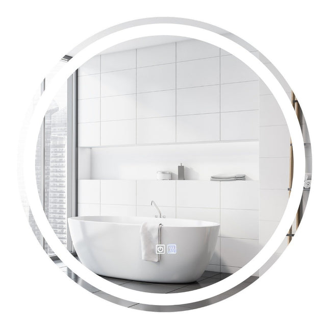 Ronde LED-badkamerspiegel voor wandmontage 3000 K-6000 K Ø 60 cm