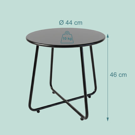 Round Metal Table – Indoor/Outdoor Use, Weatherproof