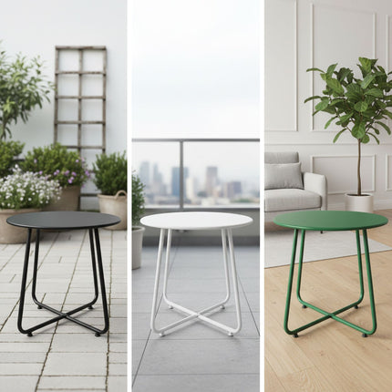 Round Metal Table – Indoor/Outdoor Use, Weatherproof