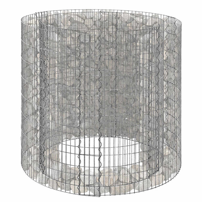 Kulatý ocelový gabion na osázení – 90 x 80 cm