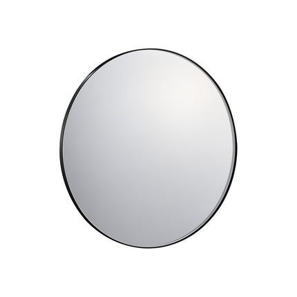 Round Wall Mirror, 30 in, Brushed Aluminum Frame, Shatter-Resistant