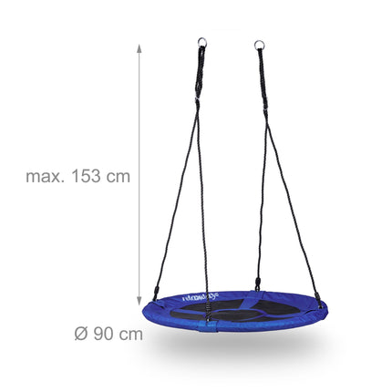 Round bird bow swing with closed seat