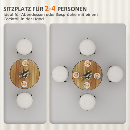 Kulatý jídelní stůl, dub, pro 2-4 osoby, kompaktní design
