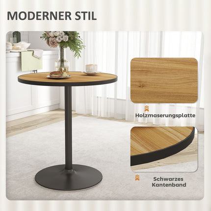 Kulatý jídelní stůl, dub, pro 2-4 osoby, kompaktní design