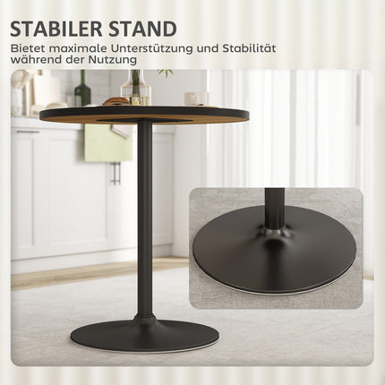 Kulatý jídelní stůl, dub, pro 2-4 osoby, kompaktní design