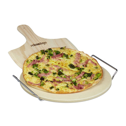 Kulatý pizza kámen v sadě