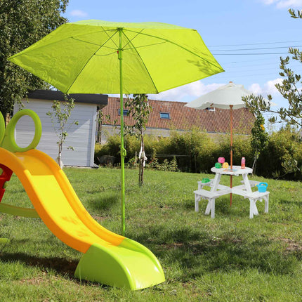 Round seating area for children Wood with parasol