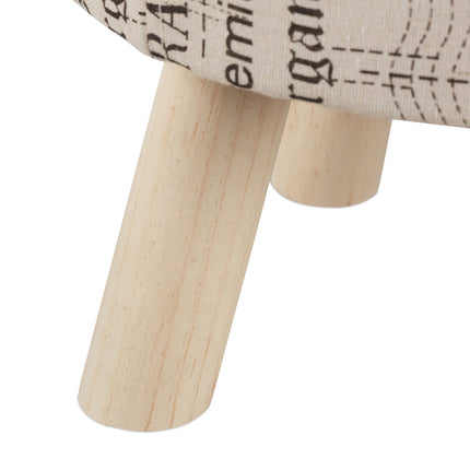 Runder Hocker mit Stoffbezug