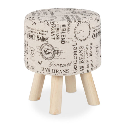 Runder Hocker mit Stoffbezug