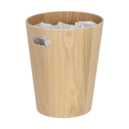 Kulatý dřevěný odpadkový koš