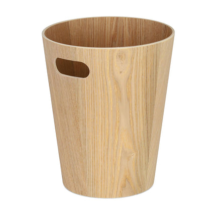 Kulatý dřevěný odpadkový koš